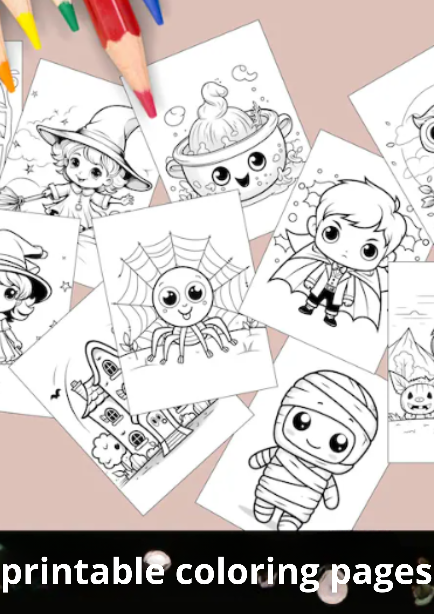 Halloween Printable  Spooky Portraits  ---   BrightKidsArt